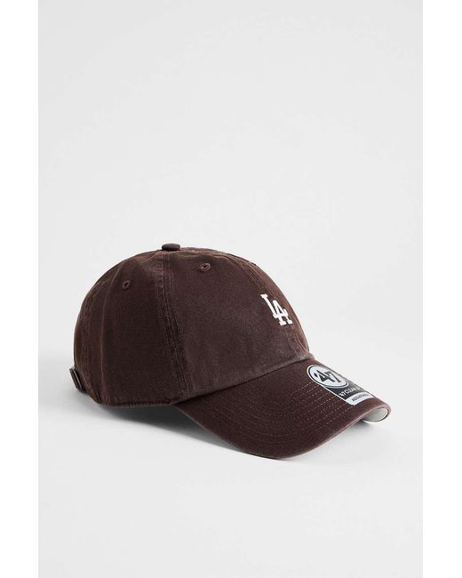 '47 Brown Base Runner La Dodgers Clean Up Cap