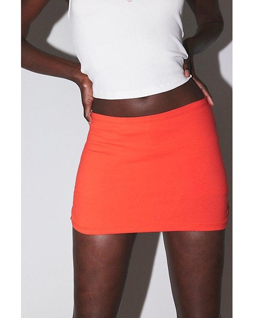 Out From Under Red Bec Low-Rise Micro Mini Skort