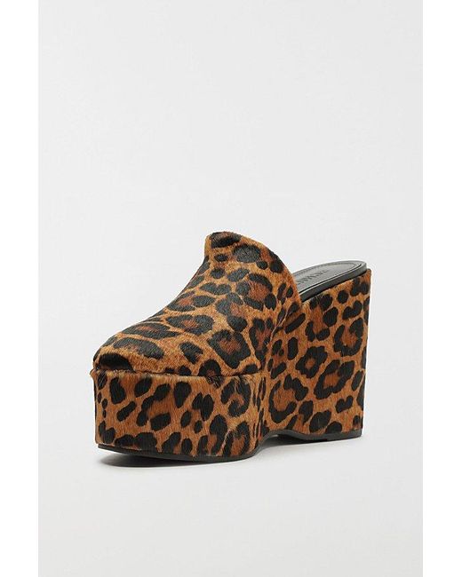 SCHUTZ SHOES Brown Sierra Platform Clog