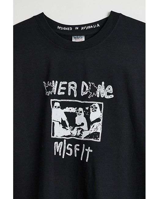 M/SF/T Black Over Down Tee for men