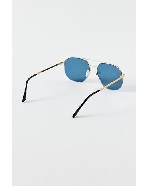 Urban Outfitters Blue Cole Metal Aviator Sunglasses