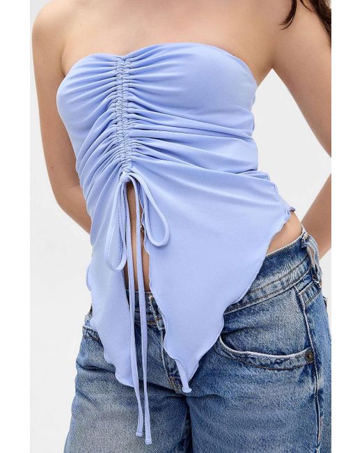 Silence + Noise Blue Silence + Noise Ria Slinky Bandeau Top