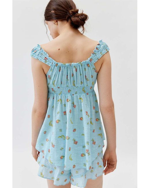 Out From Under Blue Lilly Babydoll Top