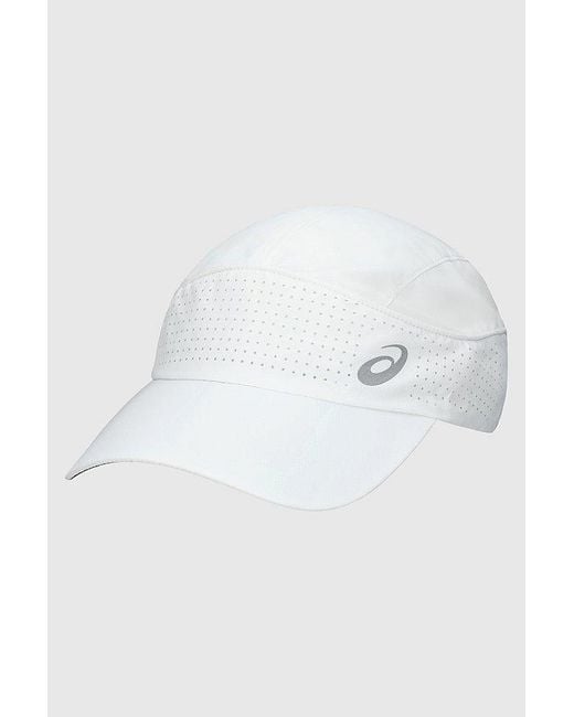 Asics White Light Woven Running Baseball Hat for men