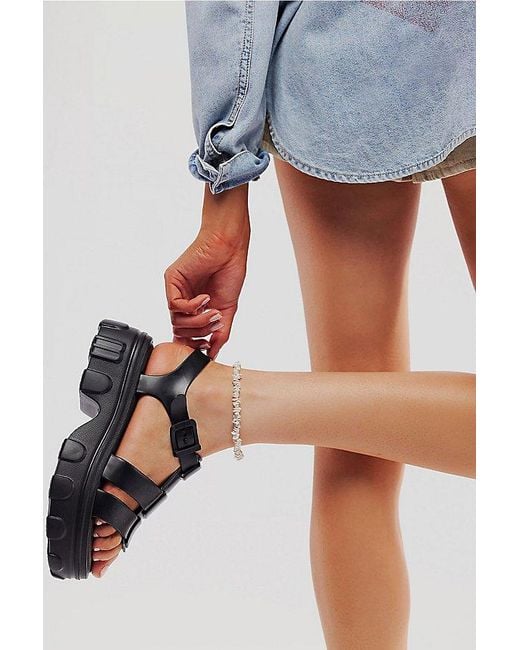 Melissa Black Ella Jelly Platform Sandals
