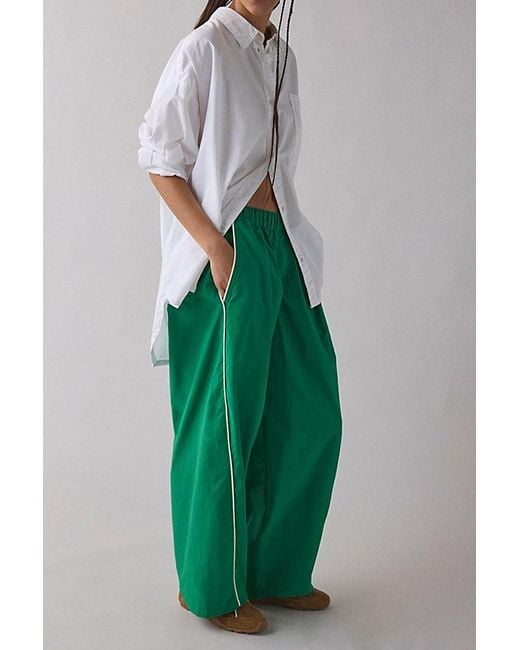 BDG Green Best Yet Baggy Wide Leg Track Pant