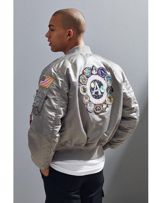 Alpha Gray Men Bomber Industries Jacket for Lyst Industries Apollo Alpha | in Ma-1