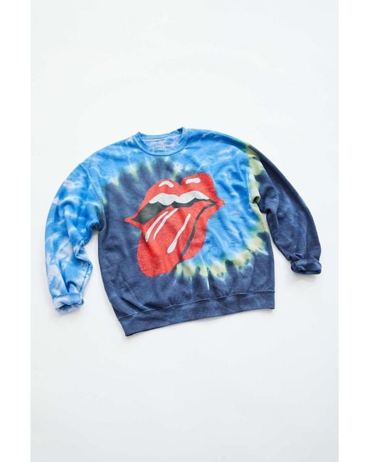 Urban Outfitters The Rolling Stones Tie-dye Crew Neck Sweatshirt in