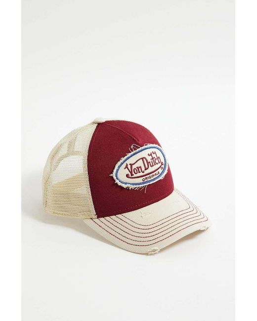 Von Dutch Uo Exclusive Red Trucker Cap for men