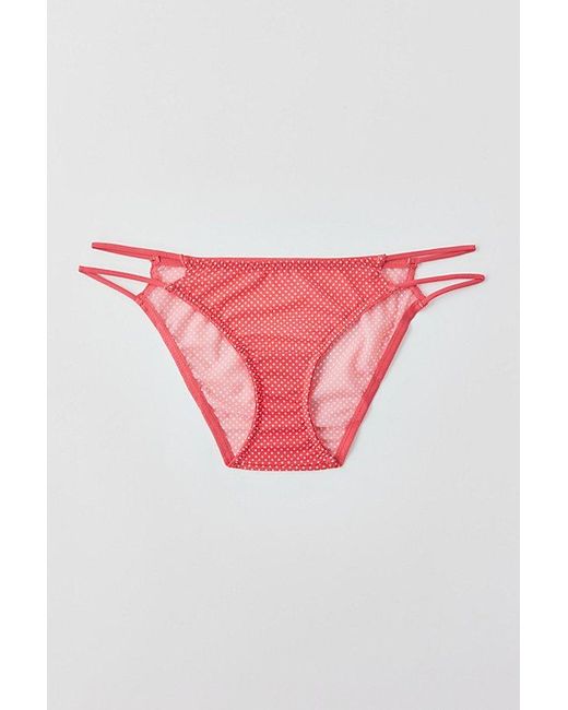 Out From Under Pink Mesh Strappy Cheeky Undie