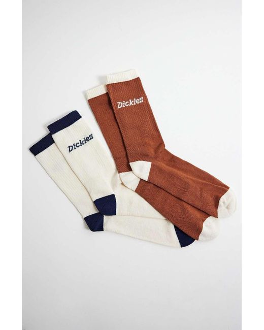 Dickies Blue Ecru & Brown Ness City Socks 2-pack At Urban Outfitters for men