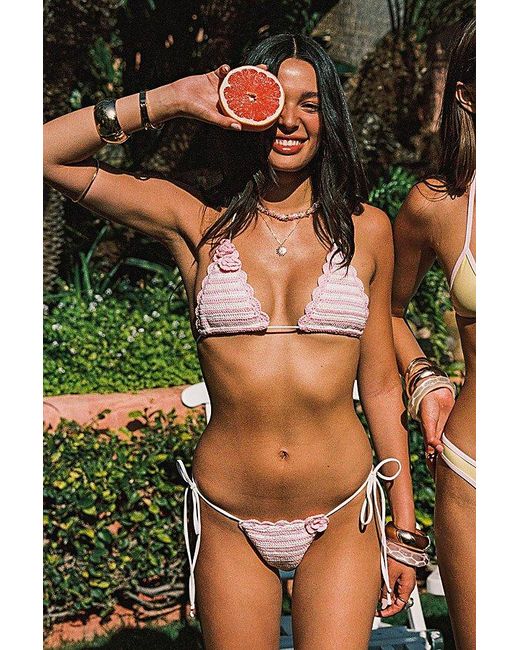 Edikted Multicolor Azalea Crochet String Bikini Bottom