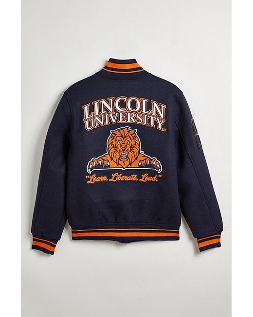 Urban Outfitters Blue Lincoln University Uo Exclusive Varsity Jacket for men