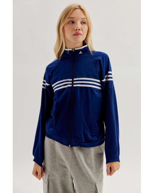 Urban Renewal Vintage Branded Track Jacket in Blue Lyst