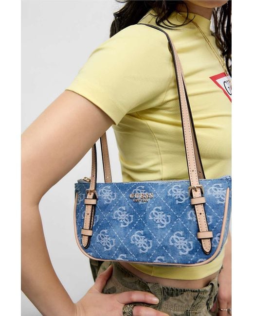 Guess Blue Logo Denim Mini Bag