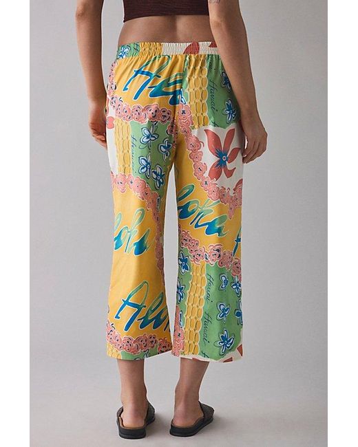Vintage & ReMADE by UO Multicolor Remade By Uo Remnant Poolside Pull-On Cropped Pant