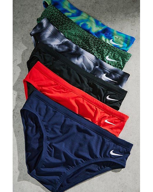 Nike Blue Hydrastrong Solid Swimming Brief for men