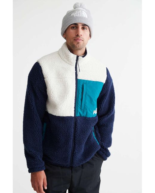 Fila Blue Ravi High Pile Fleece Jacket for men
