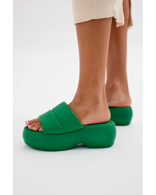 Seychelles Sorry Bout It Slide Sandal In Green,at Urban Outfitters