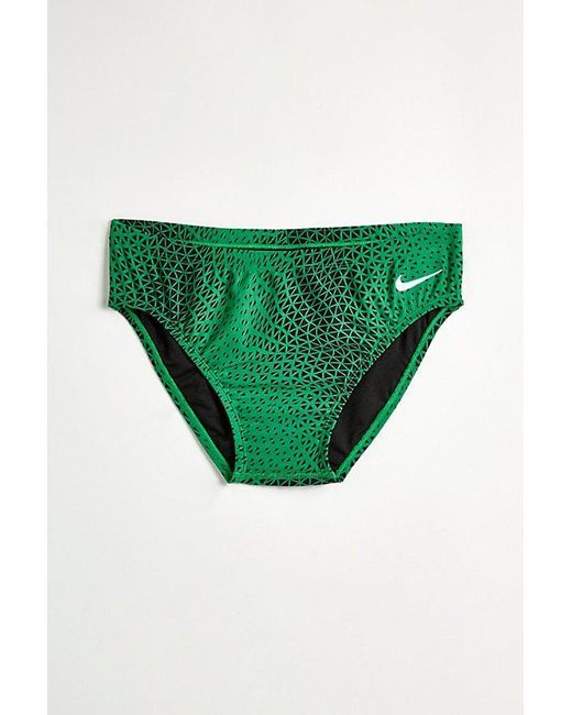 Nike Green Hydrastrong Delta Swimming Brief for men
