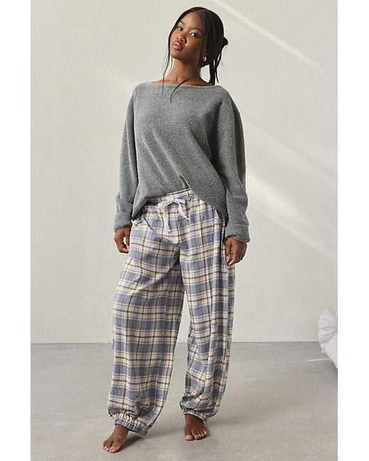 Out From Under Gray Your Dreams Brushed Flannel Lounge Jogger Pant