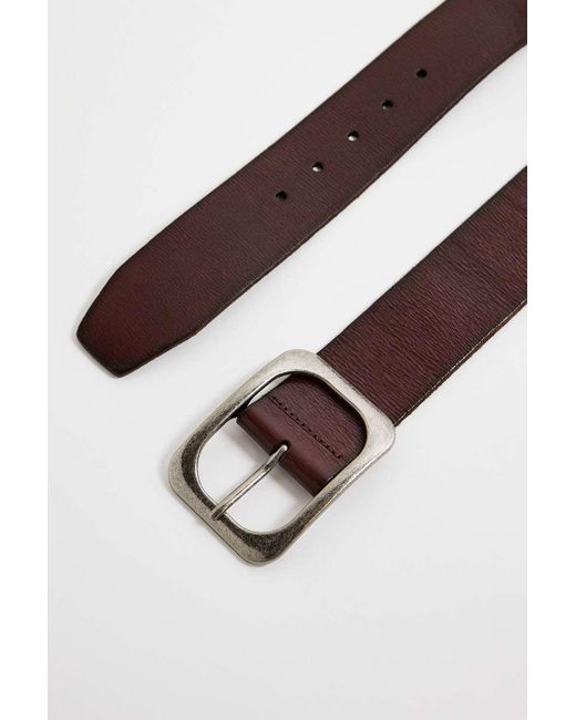 Urban Outfitters Blue Uo Wide Leather Belt