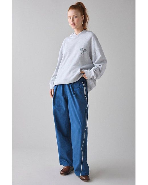 BDG Blue Best Yet Baggy Wide Leg Track Pant