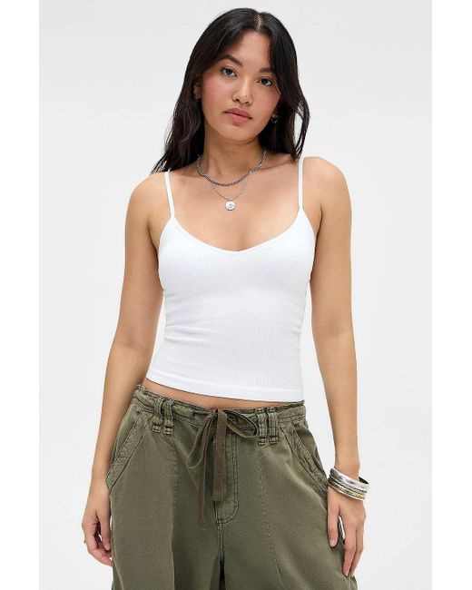 Out From Under White Wren Padded Seamless Rib Cami