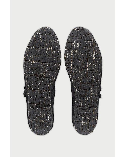 Flabelus Red Linen Mary Jane Flat