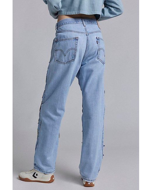 Vintage & ReMADE by UO Blue Remade By Uo All Over Patch Jean