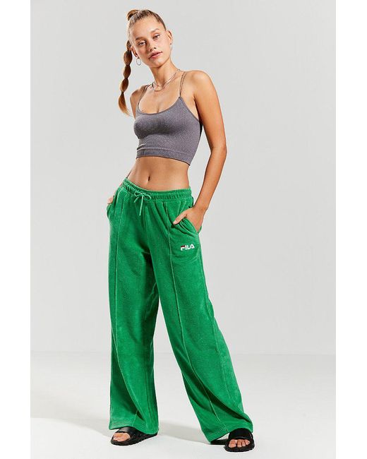 Fila Green Fila + Uo Corin Velour Flare Track Pant