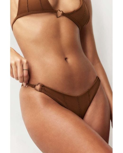 Out From Under Brown Heart Of Gold Bikini Bottoms