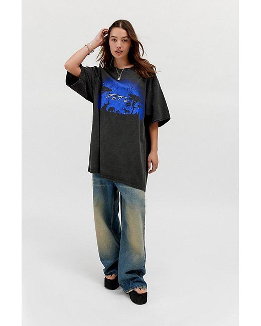 Urban Outfitters Blue Toto Africa Washed T-Shirt Dress