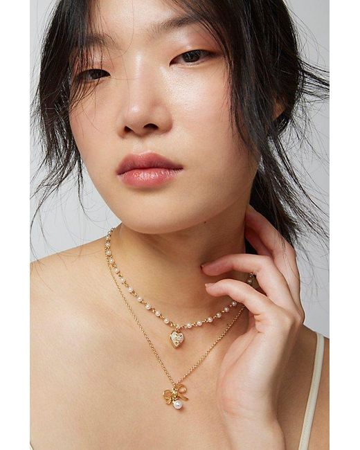 Urban Outfitters Brown Margot Delicate Layering Necklace