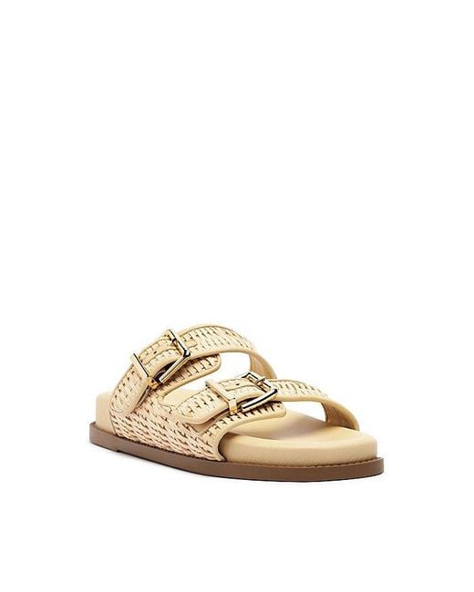 SCHUTZ SHOES Women's Metallic Naomi Woven Slide