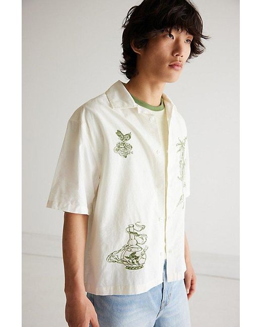 BDG Natural Reefer Fairy Embroidered Shirt Top for men