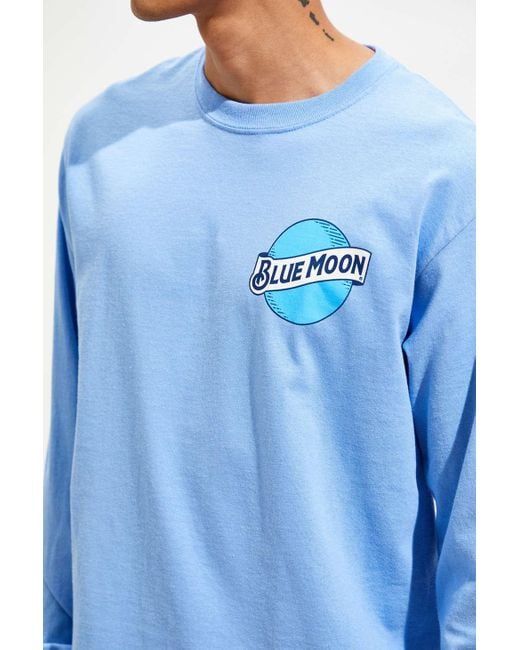 Urban Outfitters Cotton Blue Moon Denver Long Sleeve Tee For Men Lyst Urban Outfitters Cotton Blue Moon Denver Long Sleeve Tee For Men Lyst