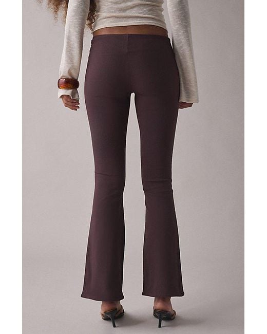 Kimchi Blue Brown Hailey Stretch Pull-On Low-Rise Flare Pant