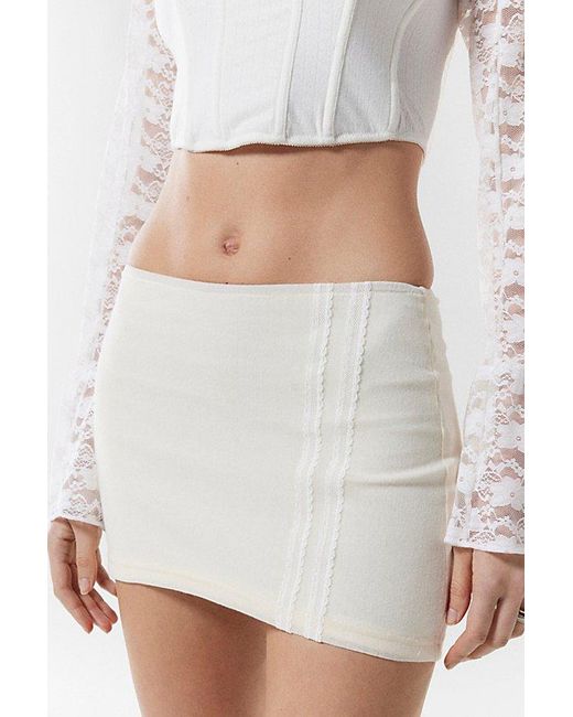 ZEMETA White Sleepy Sports Mesh Micro Mini Skirt