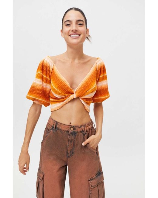Urban Outfitters Uo Lena Twist-front Top | Lyst Canada