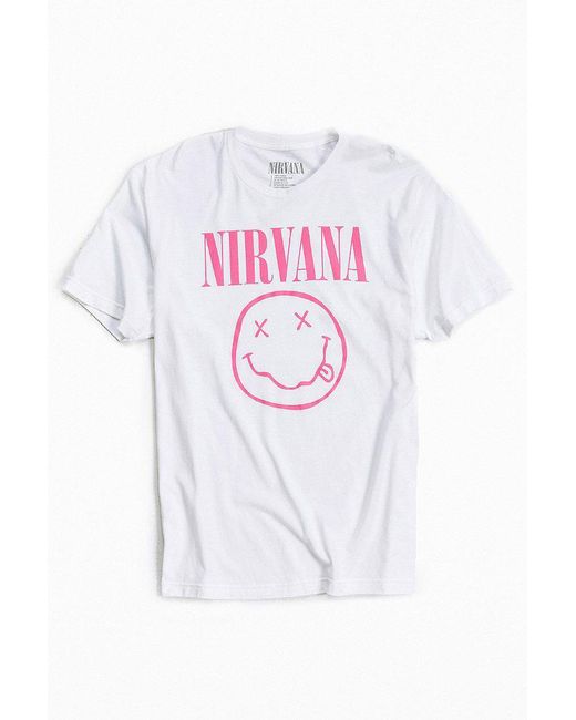 Urban Outfitters White Nirvana Tee for men