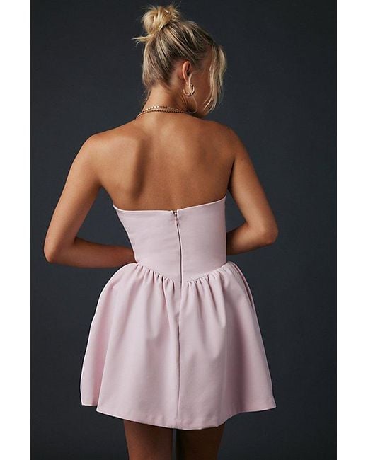 Kimchi Blue Black Sugar Plum Strapless Corset Mini Dress