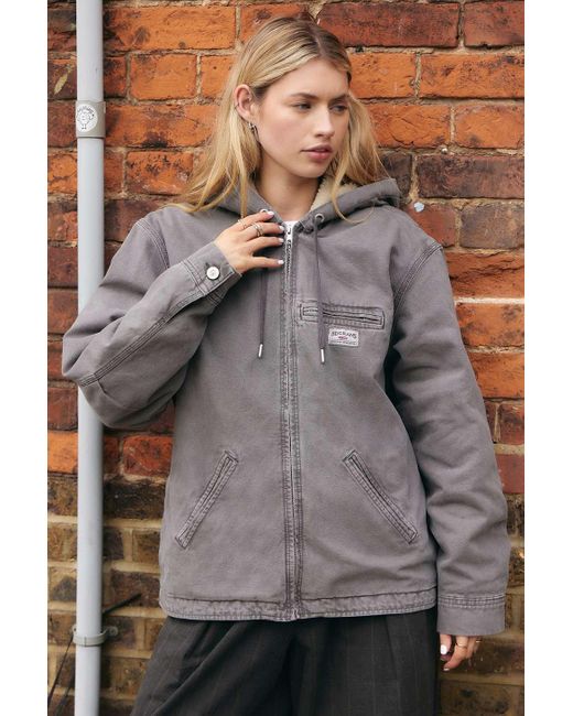 BDG Gray Borg Lined Skate Jacket