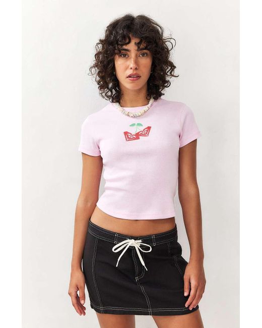 Roxy Pink Uo Exclusive Mini Skirt