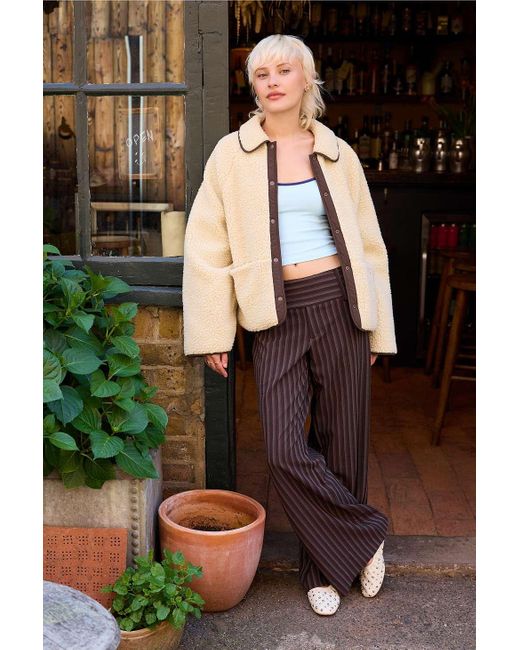 BDG Natural Reversible Fleece Jacket