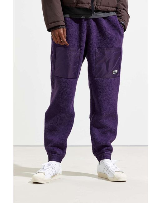 Adidas Purple Adidas Vocal Sherpa Track Pant for men