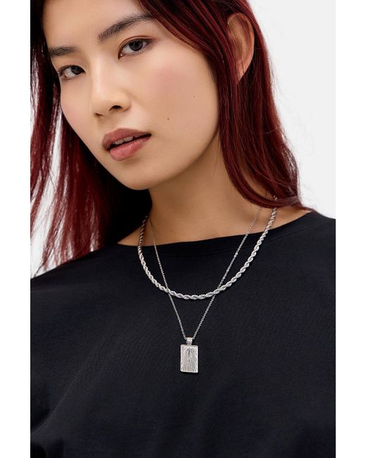 Silence + Noise Black Silence + Noise Layered Rectangle Pendant Necklace 3-pack