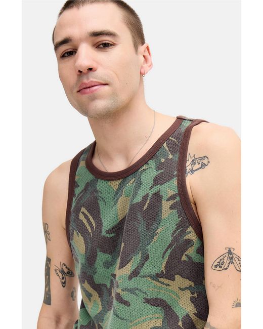 Urban Outfitters Green Uo Camo Mesh Vest Jacket At for men