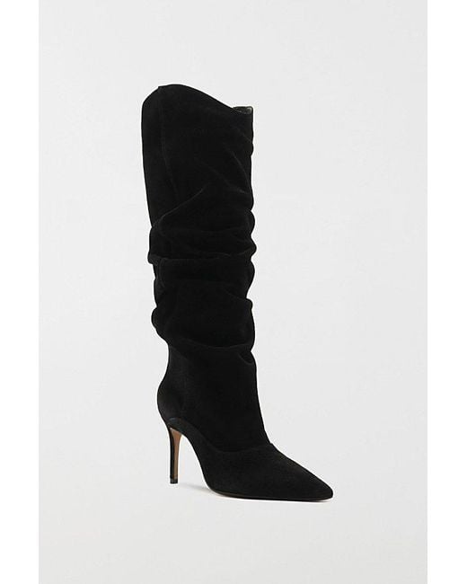 SCHUTZ SHOES Black Maryana Up Slouch Knee High Boot