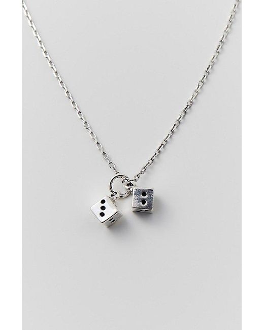 Urban Outfitters Blue Roll The Dice Pendant Necklace for men